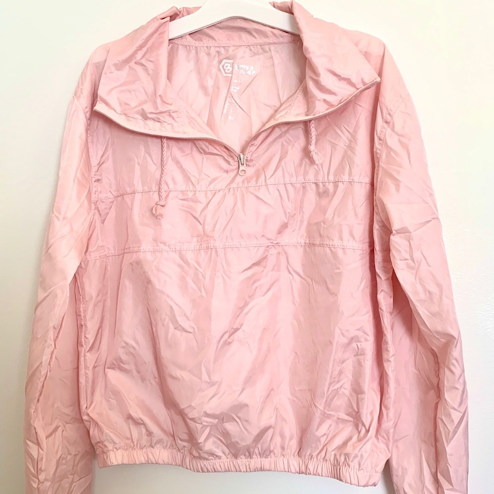Pink windbreaker jacket
